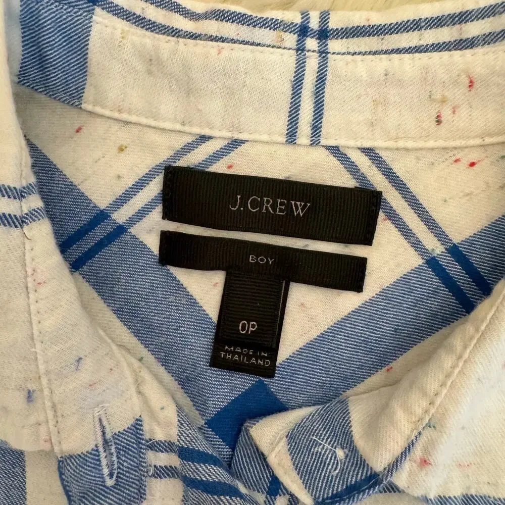 J. Crew Boy Confetti Plaid Button Down Shirt 0P